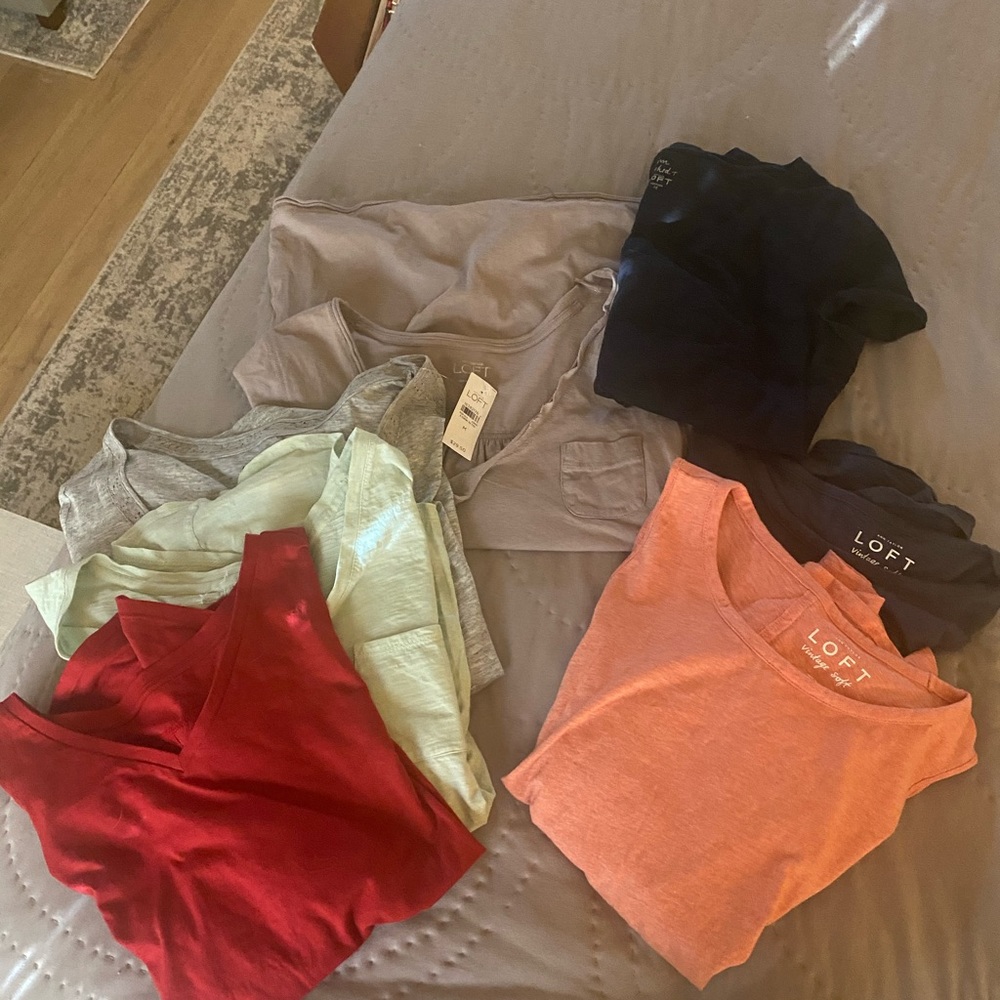 Loft Bundle of 7 tees all size medium